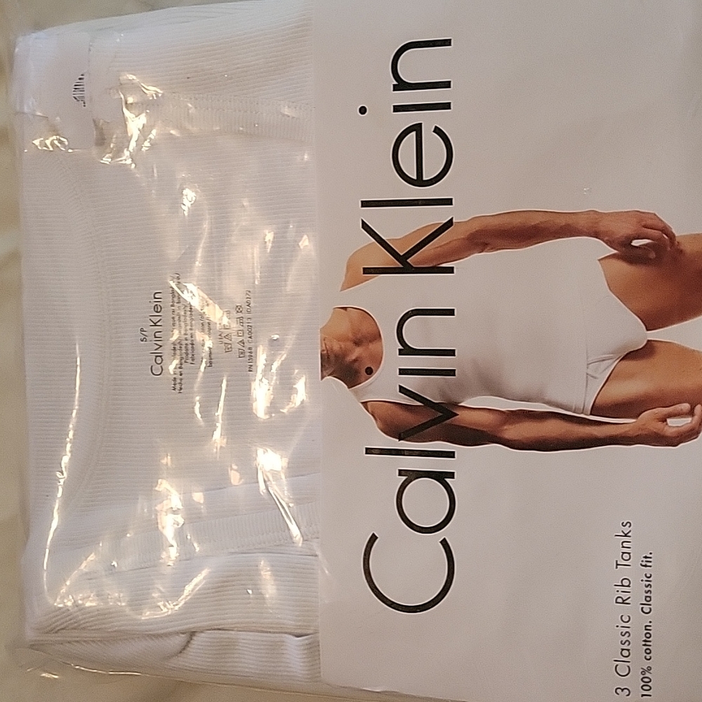 Calvin Klein classic rib tanks, new